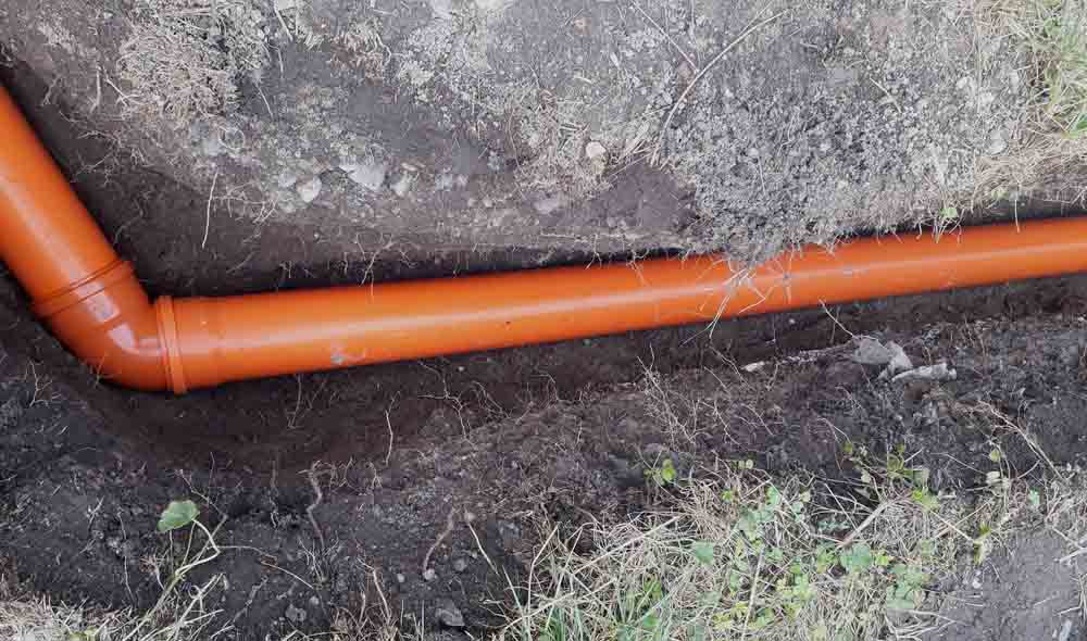 fixed sewer line