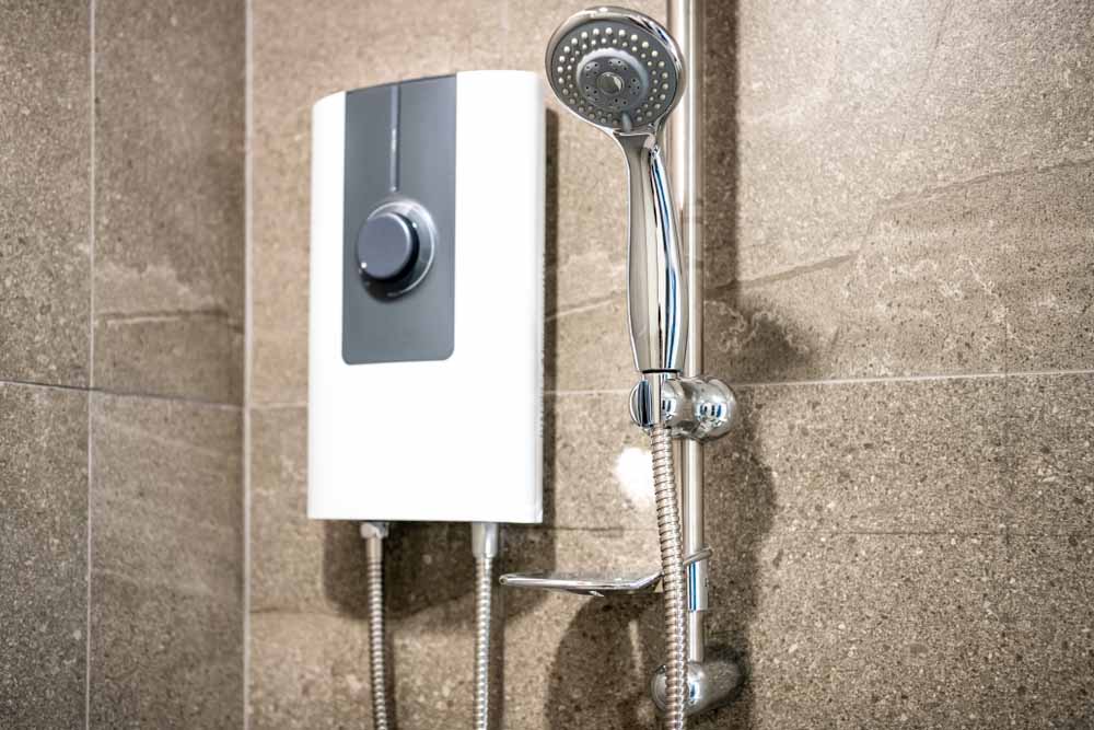 tankless water heater in action