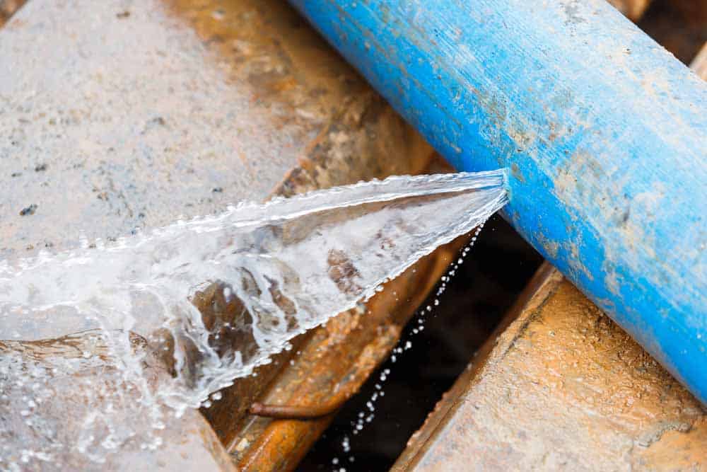 broken water pipe