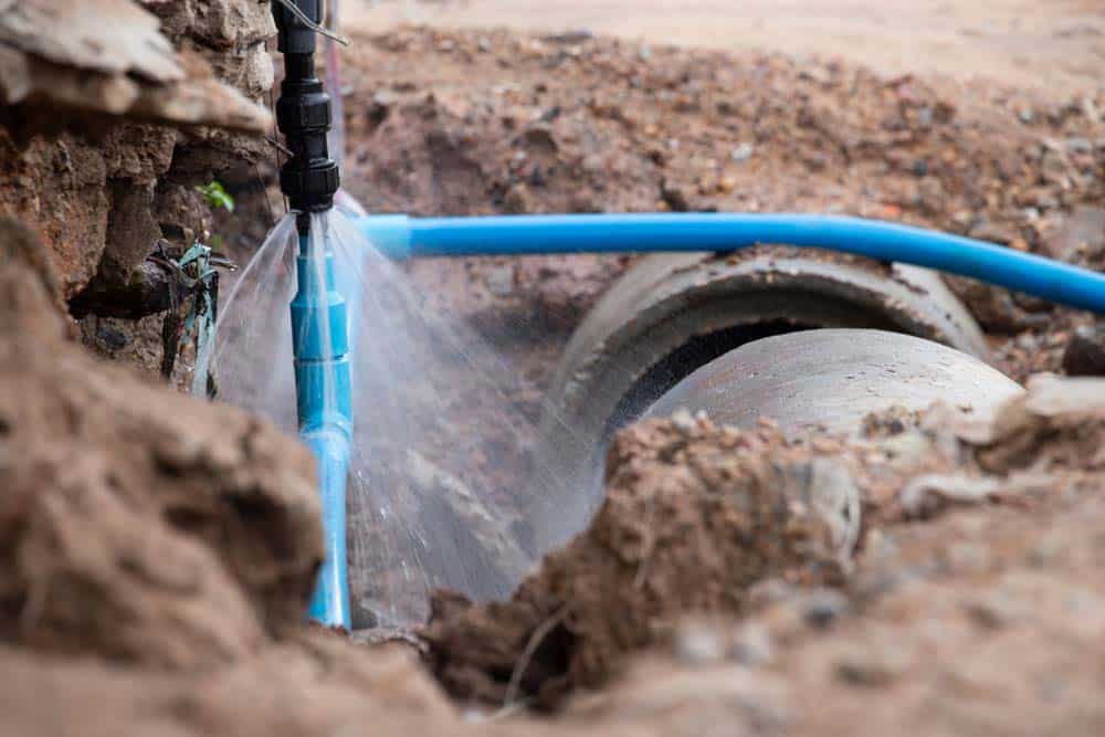 damaged water pipe