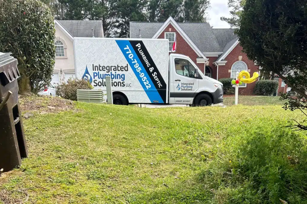 IPS truck in front of residential home in Kennesaw, GA.